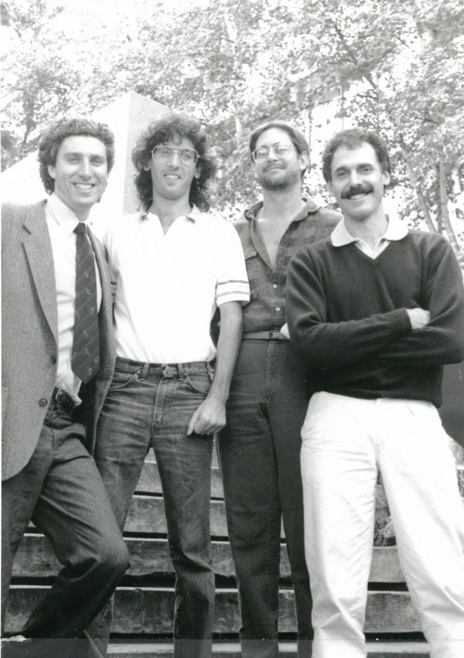 1986 Spingold runners-up. L to r: Brian Glubok, Billy Cohen, Neil Chambers and John Schermer