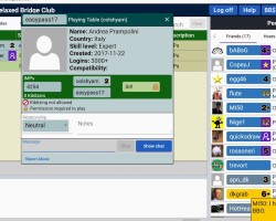 Friends and chatting on BBO Friends and chatting on BBO